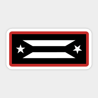 Black Puerto Rican Flag Sticker